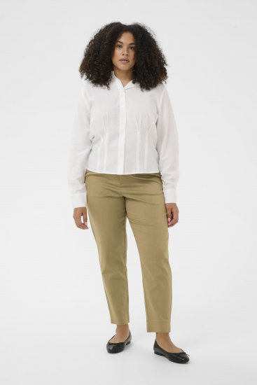 Kaffe Curve Leana Chino 7/8-Hose Versteinerte Eiche - Jeans & Hosen in Großen Größen – Plus Size Damenmode - 
