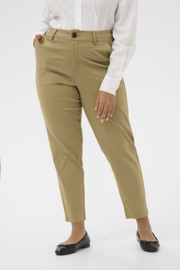 Kaffe Curve Leana Chino 7/8-Hose Versteinerte Eiche - Jeans & Hosen in Großen Größen – Plus Size Damenmode - 