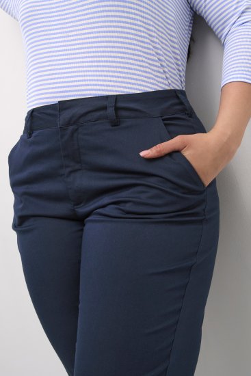 Kaffe Curve Leana Chino 7/8-Hose Mitternachtsmarine - Jeans & Hosen in Großen Größen – Plus Size Damenmode - 