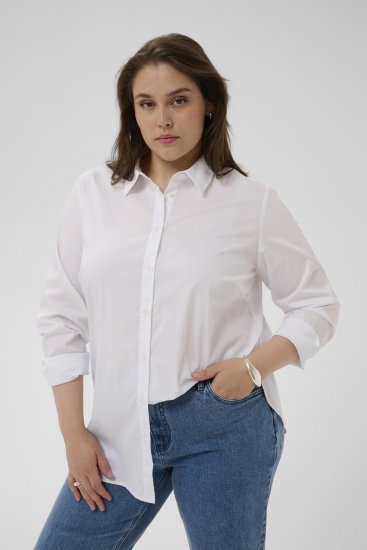 Kaffe Curve Laina Shirt Optical White - Hemdblusen - 