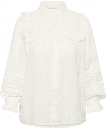 Kaffe Curve Jessa Shirt Long Sleeve White - Hemdblusen - 
