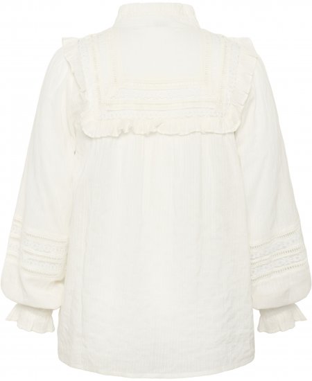 Kaffe Curve Jessa Shirt Long Sleeve White - Hemdblusen - 