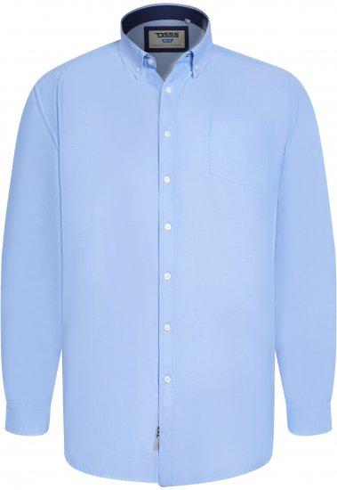 D555 Richard Langarm Oxford-Hemd TALL Hellblau - TALL hemden - 