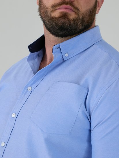 D555 Richard Langarm Oxford-Hemd TALL Hellblau - TALL hemden - 