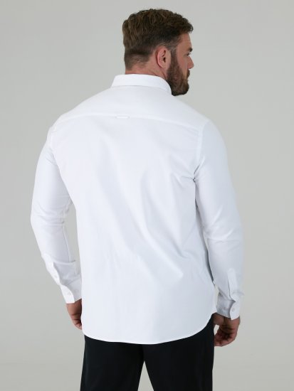 D555 Richard Langarm Oxford-Hemd TALL Weiß - TALL hemden - 