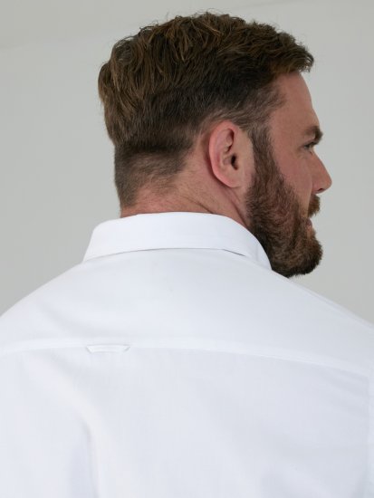 D555 Richard Langarm Oxford-Hemd TALL Weiß - TALL hemden - 