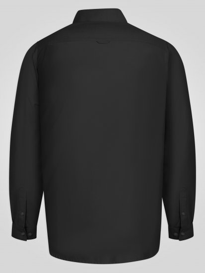 D555 Richard Langarm Oxford-Hemd TALL Schwarz - TALL hemden - 