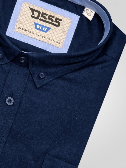 D555 Richard Langarm Oxford-Hemd TALL Navy - TALL hemden - 