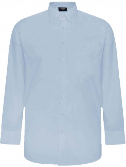 Espionage SH150 Plain Long Sleeve Shirt Blue - Langärmlige hemden - 