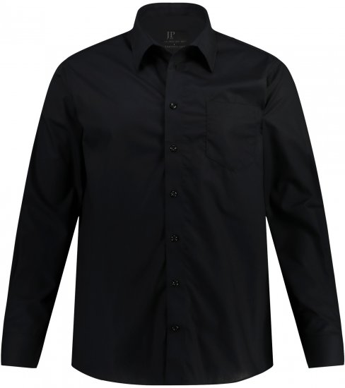 JP1880 Comfort Fit with Chest Pocket Shirt TALL Black - TALL hemden - 