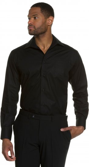 JP1880 Comfort Fit with Chest Pocket Shirt TALL Black - TALL hemden - 