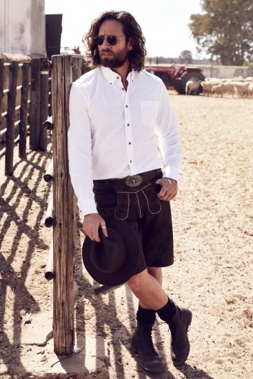 JP1880 Shirt Modern Fit Traditional Stag Horn White - Herrenhemden - Herrenhemden in großen Größen