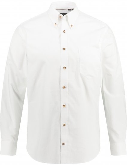 JP1880 Shirt Modern Fit Traditional Stag Horn White - Herrenhemden - Herrenhemden in großen Größen