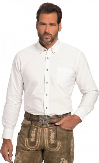 JP1880 Shirt Modern Fit Traditional Stag Horn White - Herrenhemden - Herrenhemden in großen Größen