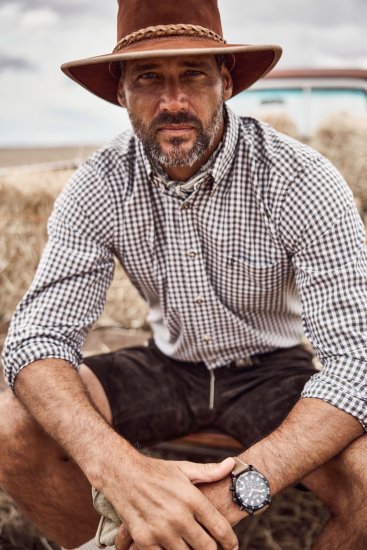 JP1880 Shirt Checked Traditional Long Sleeve Olive Green - Festmode - Festliche Mode – Stilvoll und bequem feiern