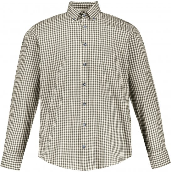 JP1880 Shirt Checked Traditional Long Sleeve Olive Green - Festmode - Festliche Mode – Stilvoll und bequem feiern