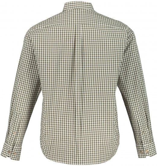 JP1880 Shirt Checked Traditional Long Sleeve Olive Green - Festmode - Festliche Mode – Stilvoll und bequem feiern