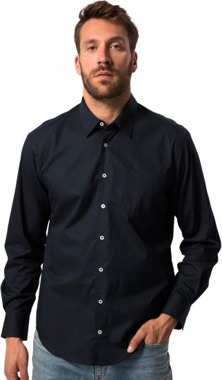 JP1880 Shirt Long Sleeve Modern Fit Navy Blue TALL - HERRENBEKLEIDUNG MT-6XLT - Langgrößen für Herren