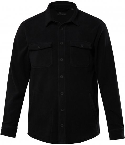 JP1880 Overshirt Fleece Long Sleeve Black TALL - HERRENBEKLEIDUNG MT-6XLT - Langgrößen für Herren