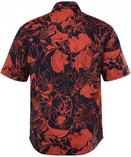 JP1880 Shirt Short Sleeve Linen Blend Red - Herrenhemden - Herrenhemden in großen Größen