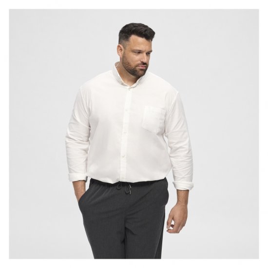 North Latitude Oxford Shirt White - Herrenhemden - Herrenhemden in großen Größen