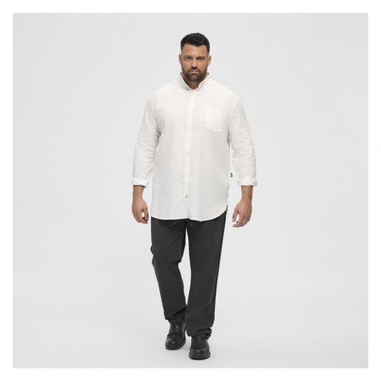 North Latitude Oxford Shirt White - Herrenhemden - Herrenhemden in großen Größen