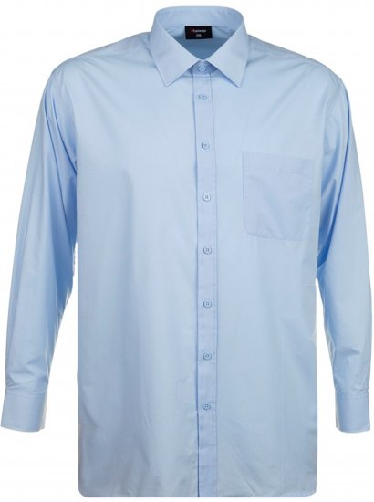 Espionage SH151 Long Sleeve Plain Collar Shirt Blue - Herrenhemden - Herrenhemden in großen Größen