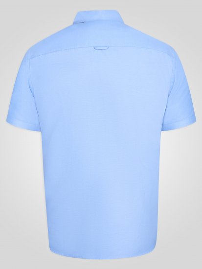 D555 James Kurzarm Oxford-Hemd TALL Hellblau - TALL hemden - 