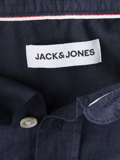 Jack & Jones Henry Slub Short Sleeve Navy - Herrenhemden - Herrenhemden in großen Größen
