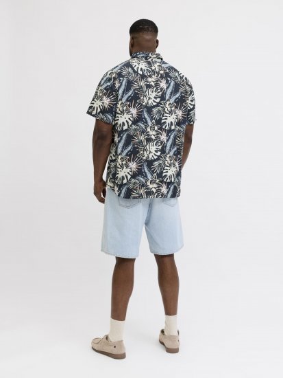 Jack & Jones Honolulu Short Sleeve Resort Shirt Black - Herrenhemden - Herrenhemden in großen Größen