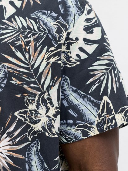 Jack & Jones Honolulu Short Sleeve Resort Shirt Black - Herrenhemden - Herrenhemden in großen Größen