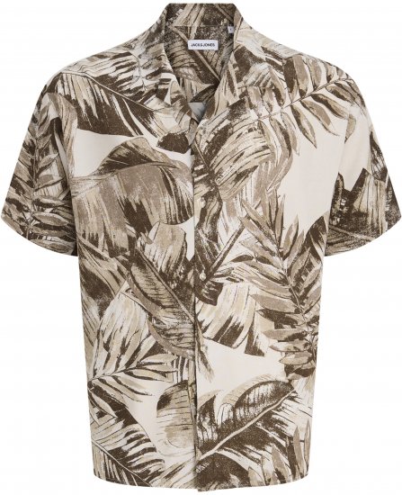 Jack & Jones Jeff Resort Short Sleeve Shirt Brown - Herrenhemden - Herrenhemden in großen Größen