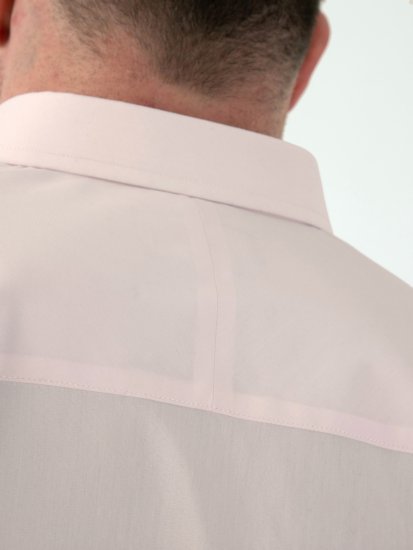 D555 Lucas Fleckenabweisendes Bügelfreies Stretch-Kurzarmhemd Pink - Herrenhemden - Herrenhemden in großen Größen