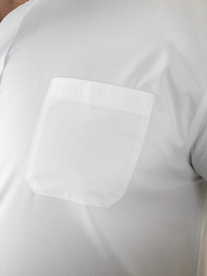 D555 Lucas Fleckenabweisendes Bügelfreies Stretch-Kurzarmhemd Weiß - Herrenhemden - Herrenhemden in großen Größen