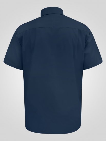 D555 Lucas Fleckenabweisendes Bügelfreies Stretch-Kurzarmhemd Navy - Herrenhemden - Herrenhemden in großen Größen