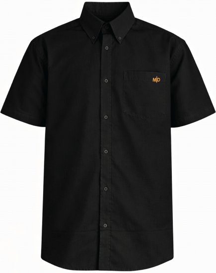 Motley Denim Zagreb Kurzarmhemd Schwarz - Herrenhemden - Herrenhemden in großen Größen