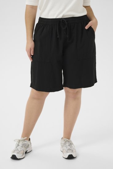 Kaffe Curve Nana Liah Shorts Schwarz - Jeans & Hosen in Großen Größen – Plus Size Damenmode - 