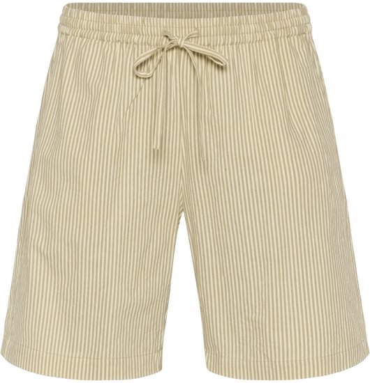 Kaffe Curve Nana Gestreifte Shorts Chincilla/Weiß gestreift - Jeans & Hosen in Großen Größen – Plus Size Damenmode - 