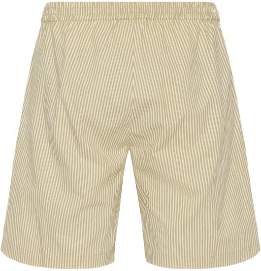 Kaffe Curve Nana Gestreifte Shorts Chincilla/Weiß gestreift - Jeans & Hosen in Großen Größen – Plus Size Damenmode - 