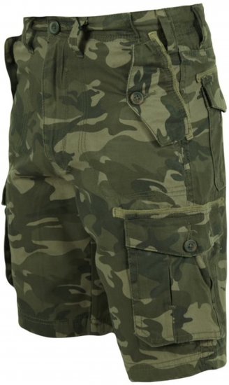 D555 Camaro Camo Printed Cargo Shorts Khaki - Herrenshorts - Herrenshorts in großen Größen