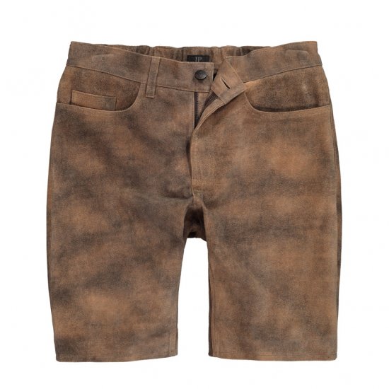 JP1880 Shorts Leather Traditional Cowhide Brown - Herrenshorts in großen Größen - Herrenshorts in großen Größen
