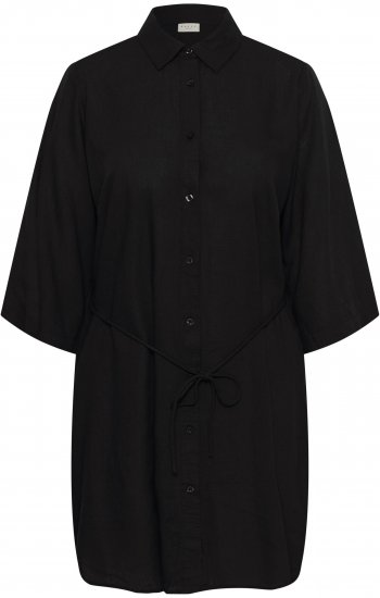 Kaffe Curve Mille Short Shirt Dress Black Deep - Minikleider - 