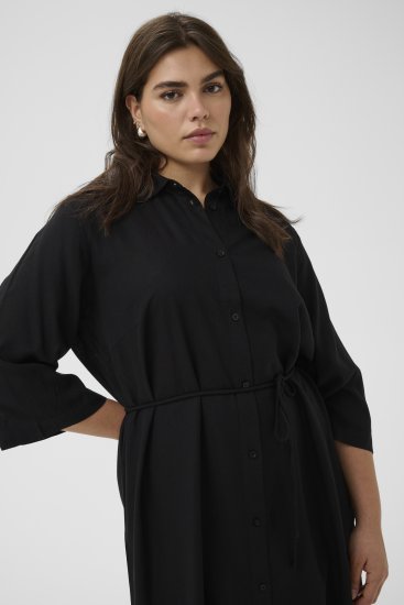 Kaffe Curve Mille Short Shirt Dress Black Deep - Minikleider - 