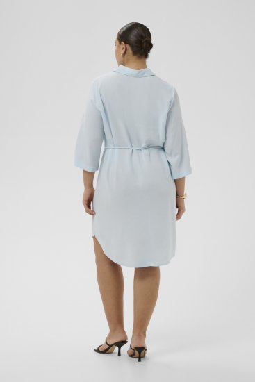 Kaffe Curve Mille Short Shirt Dress Nantucket Breeze Blue - Minikleider - 