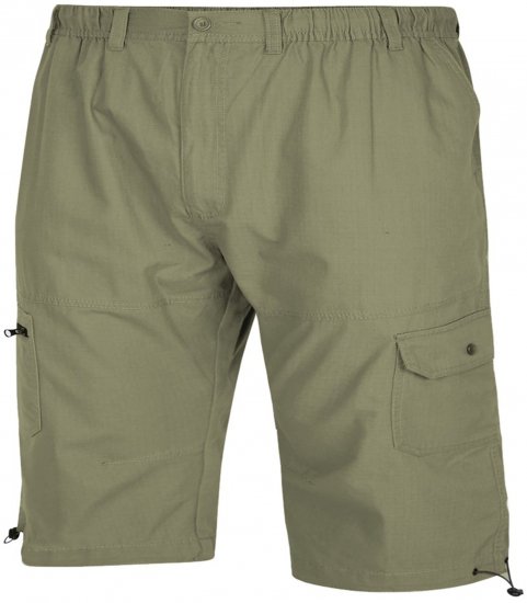 Espionage TR055 3/4 Cropped with Mult Pocket Trousers Light Khaki - Herrenshorts - Herrenshorts in großen Größen