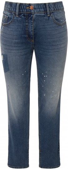 Ulla Popken Distressed Stretch Fit Sarah Jeans Blue Denim - Jeans & Hosen in Großen Größen – Plus Size Damenmode - 