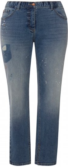 Ulla Popken Sequined Velvet Comfort Waist Pants Grey - Jeans & Hosen in Großen Größen – Plus Size Damenmode - 