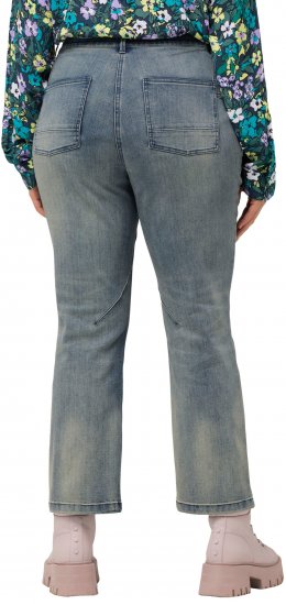 Ulla Popken Splatter Painted Jeans Washed Blue Denim - Jeans & Hosen in Großen Größen – Plus Size Damenmode - Jeans & Hosen, EU 42–70