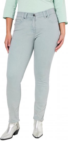 Ulla Popken Slim Leg Light Wash Jeans Light Moss Light Moss Green - Jeans & Hosen in Großen Größen – Plus Size Damenmode - Jeans & Hosen, EU 42–70