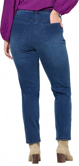 Ulla Popken Rhinestone Seam Stretch Fit Jeans Blue Denim - Jeans & Hosen in Großen Größen – Plus Size Damenmode - Jeans & Hosen, EU 42–70